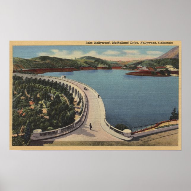 Hollywood, CALake Hollywood & Mulholland Drive Poster (Vorne)