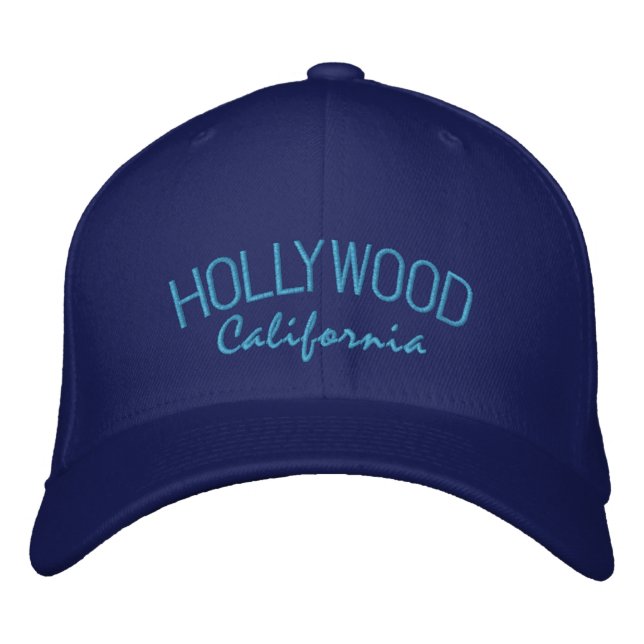Hollywood California bestickter Hat Bestickte Baseballkappe (Vorderseite)
