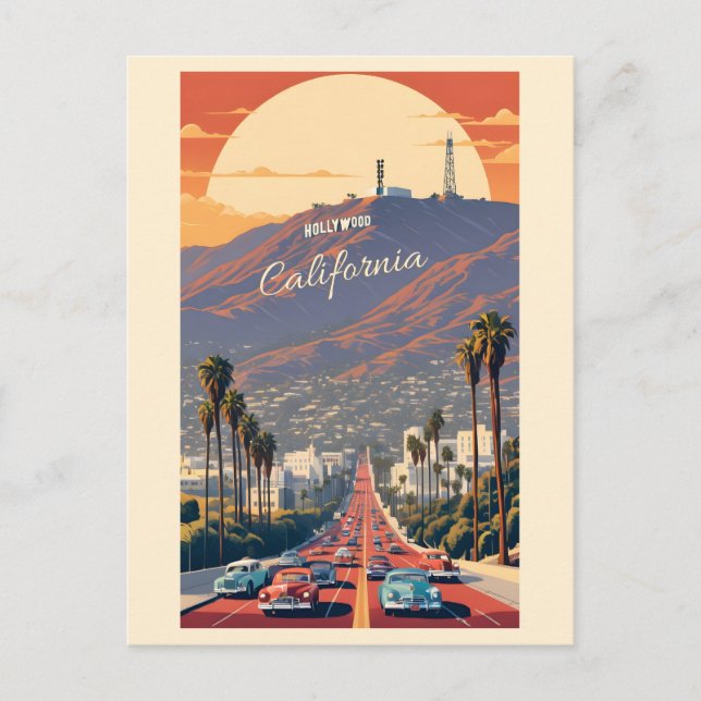 Hollywood California Postkarte (Vorderseite)