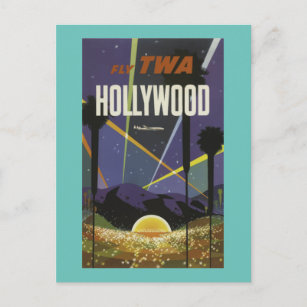 HOLLYWOOD      CALIFORNIAVinage travel Postkarte