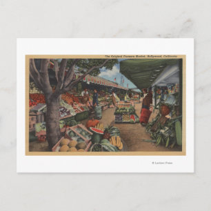 Hollywood, CAView vom ursprünglichen Bauernmarkt Postkarte