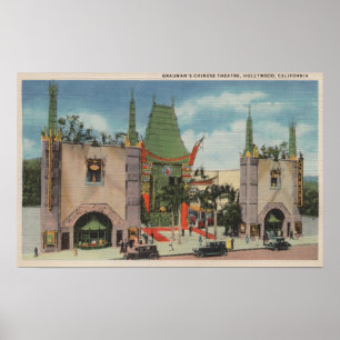 Hollywood, CAView von Graumans Chinesischem Theate Poster