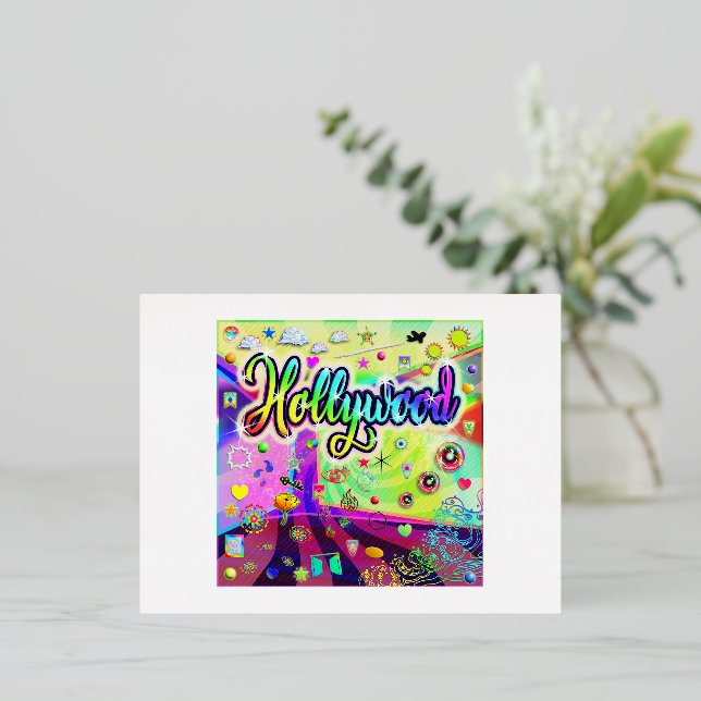 Hollywood Cool Energy Postcard Folien Feiertagspostkarte (Stehend vorne)