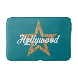 Hollywood-Drehbuch mit Star (White Type) Bath Mat Badematte