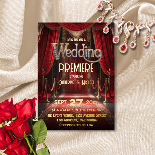Hollywood-Film-Roter-Teppich-Premiere-Hochzeit Folieneinladung