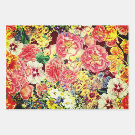 Hollywood Floral Botanischer Sampler Geschenkpapier Set