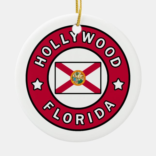 Hollywood Florida Keramik Ornament (Vorne)