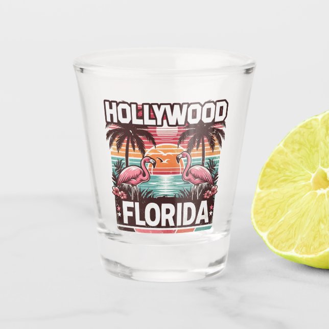 Hollywood Florida Schnapsglas (Vorderseite)