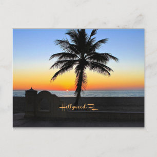 Hollywood, Florida - tropischer Sonnenaufgang Postkarte