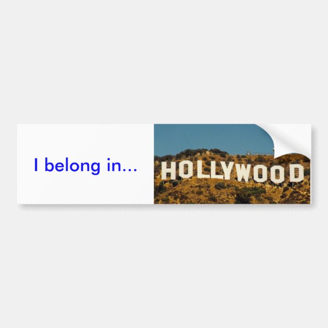 Hollywood, gehöre ich in… autoaufkleber (Vorne)