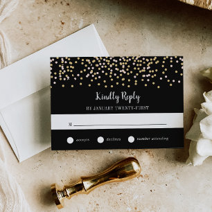 Hollywood Glam RSVP Card Karte