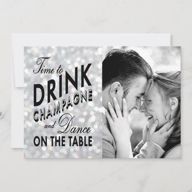 Hollywood Glam Save the Date (Vorderseite)