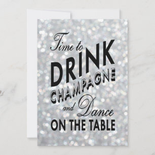 Hollywood Glam Verlobung Einladung