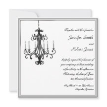 Hollywood Glamour Chandelier Hochzeit Einladung