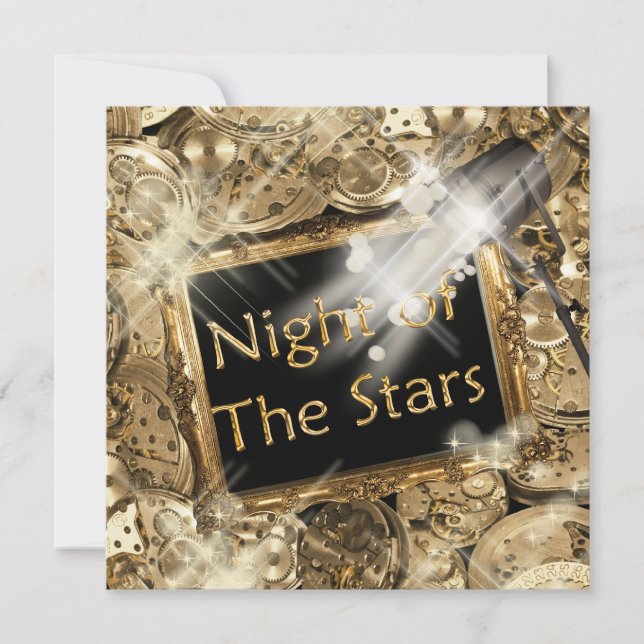 Hollywood-Glamourgeburtstags-Party Einladung (Vorderseite)