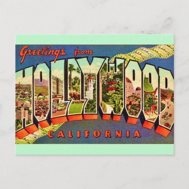 Hollywood Greeting Postcard Postkarte (Vorderseite)