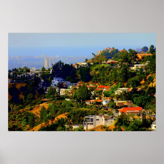 Hollywood Hills, California Print Poster (Vorne)