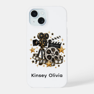 Hollywood-Kino-Abend-Geburtstagsmädchen-Name iPhone 15 Hülle