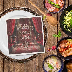 Hollywood Kino Roter-Teppich-Premiere Hochzeit Serviette