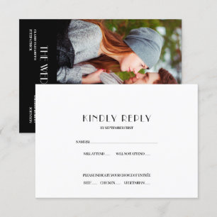 Hollywood-Kinoposter Hochzeit RSVP Antwort Einladung