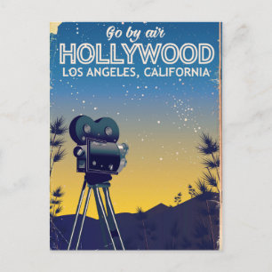 Hollywood Los Angeles Kalifornien Reiseplakat Postkarte