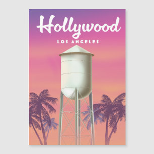 Hollywood Los Angeles Reiseposter Magnetkarte