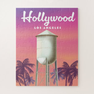 Hollywood Los Angeles Reiseposter Puzzle