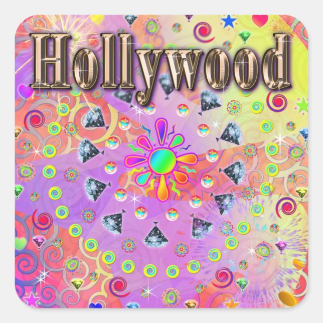 Hollywood Lucky Golden Sticker (Vorderseite)