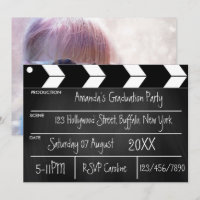 Hollywood Movie Graduation Party Chalkboard Foto