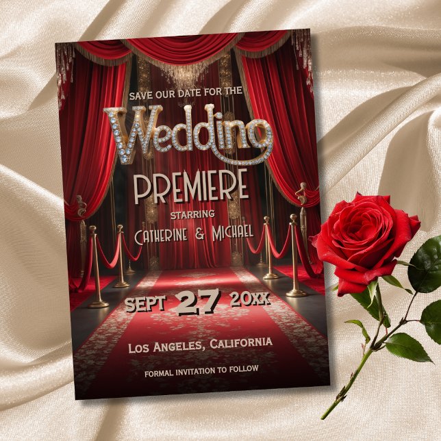 Hollywood Movie Red Carpet Premiere Wedding Save The Date (Von Creator hochgeladen)
