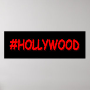 "#HOLLYWOOD" Niedliches Design. Jetzt kaufen Poster