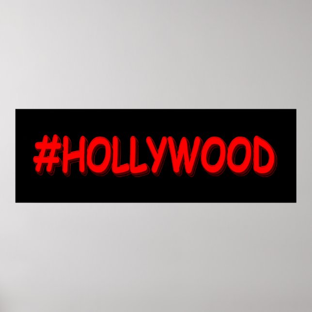 "#HOLLYWOOD" Niedliches Design. Jetzt kaufen Poster (Vorne)