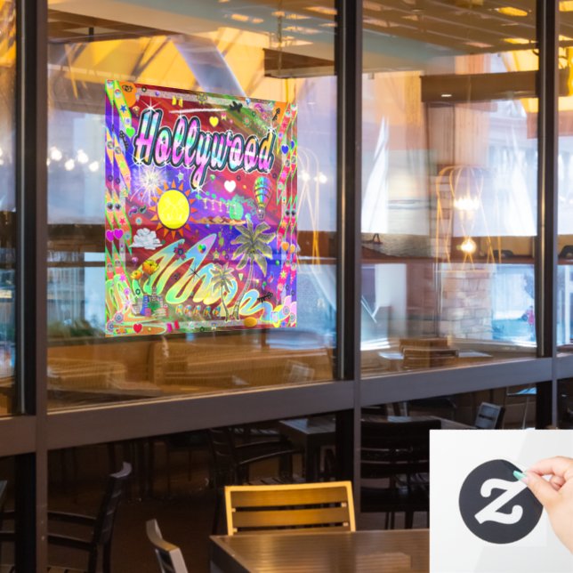 Hollywood Nu Era Window Cling Fensteraufkleber (Restaurantfenster)
