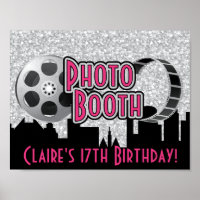 Hollywood Party Foto Booth Poster