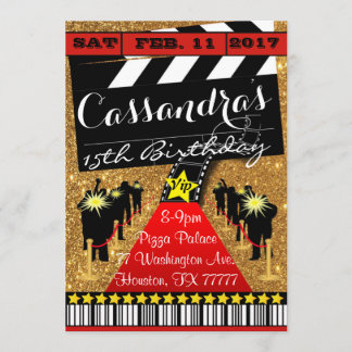 Hollywood Party, Hollywood Geburtstag Einladung