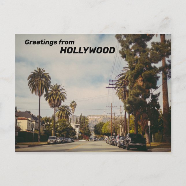Hollywood Postkarte (Vorderseite)