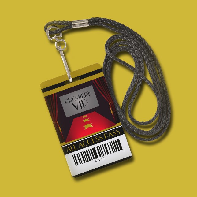 Hollywood Premiere VIP Geburtstagsparty Einladung Ausweis (Von Creator hochgeladen)