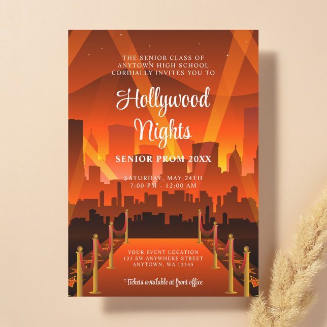 Hollywood Red Carpet City Prom Einladung (Von Creator hochgeladen)