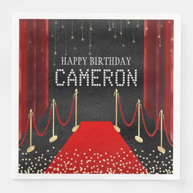 Hollywood Red Carpet VIP Party Serviette (Vorderseite)