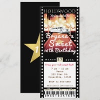 Hollywood Red Tepet VIP Party Ticket Einladung