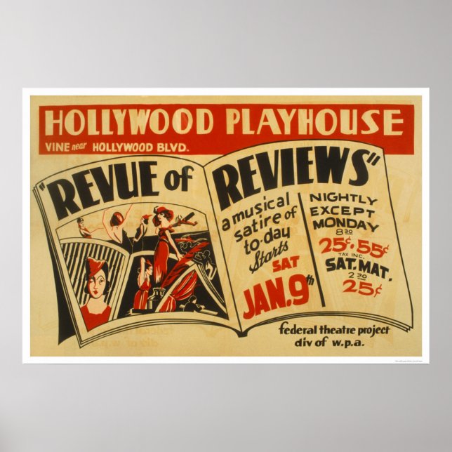 Hollywood Revue Musical 1937 WPA Poster (Vorne)