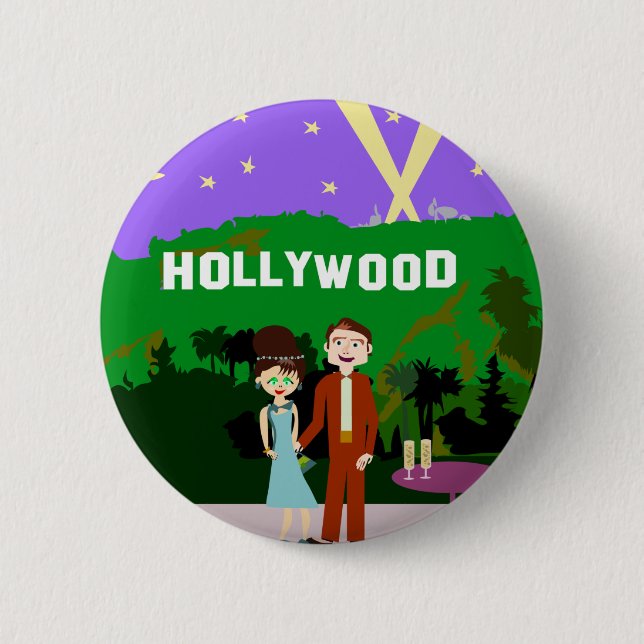 Hollywood-Romanze Button (Vorderseite)