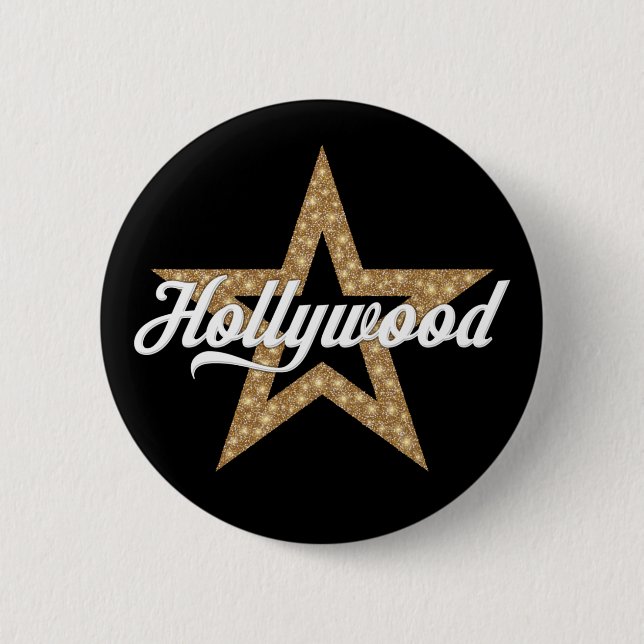Hollywood Script mit Star (White Type) Taste Button (Vorderseite)