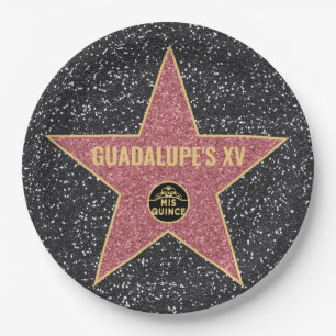 Hollywood Star Mis XV Geburtstagsparty Teller