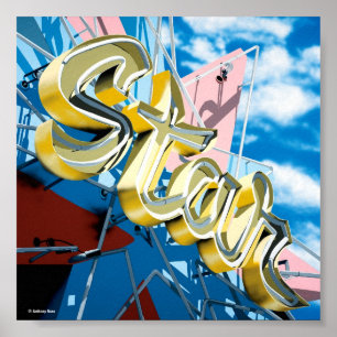 Hollywood-Star-Wege auf historischem Plakat des