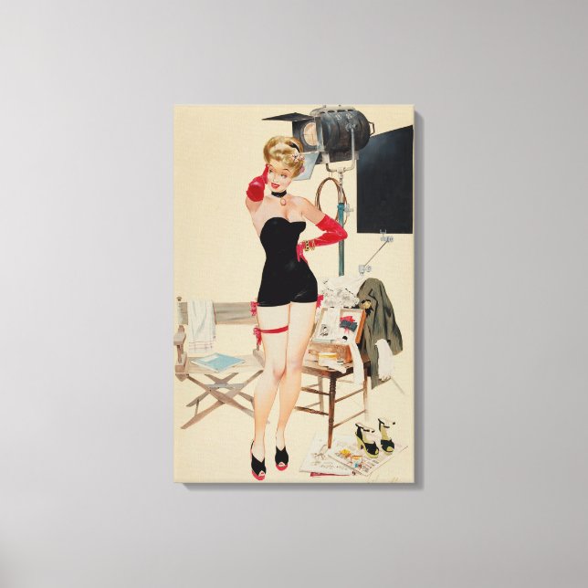 Hollywood Starlet von Fritz Willis Leinwanddruck (Vorderseite)