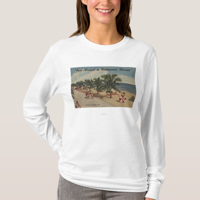 Hollywood-Strand, Florida - Ansicht des Strandes T-Shirt (Vorderseite)