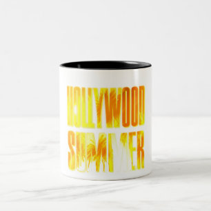 "Hollywood Summer" Gelber Orange Letter Cup Zweifarbige Tasse