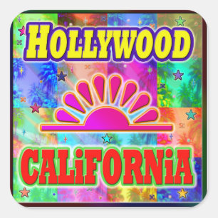 Hollywood Sun & Palms Aufkleber