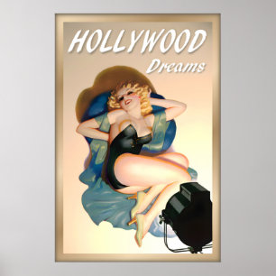 HOLLYWOOD Träume - Los Angeles Kalifornien Pin Poster